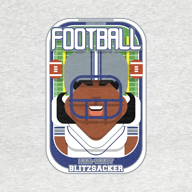 American Football White Silver Blue - Hail-Mary Blitzsacker - Aretha version by Boxedspapercrafts